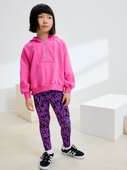 Pink and Blue Animal Hoodie and Sport Leggings Set (3-16yrs) - Image 1 of 8