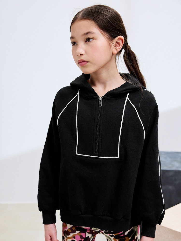 Black and Animal Hoodie and Sport Leggings Set (3-16yrs) - Image 2 of 4 Black and Animal Hoodie and Sport Leggings Set (3-16yrs) - Image 2 of 4
