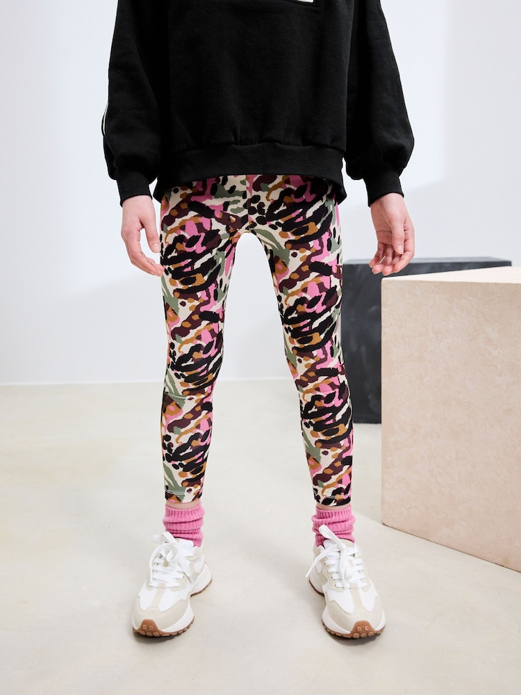 Black and Animal Hoodie and Sport Leggings Set (3-16yrs) - Image 4 of 4 Black and Animal Hoodie and Sport Leggings Set (3-16yrs) - Image 4 of 4