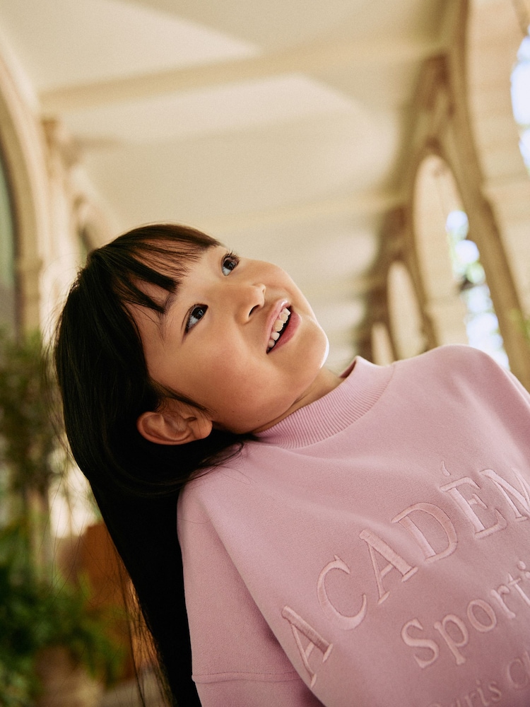 Slogan rose - Ensemble Sweat-shirt et jogging ample (3-16ans) - Image 3 of 11