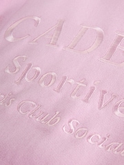 Pink Slogan Sweatshirt And Wide Leg Joggers Set (3-16yrs) - Image 6 of 8