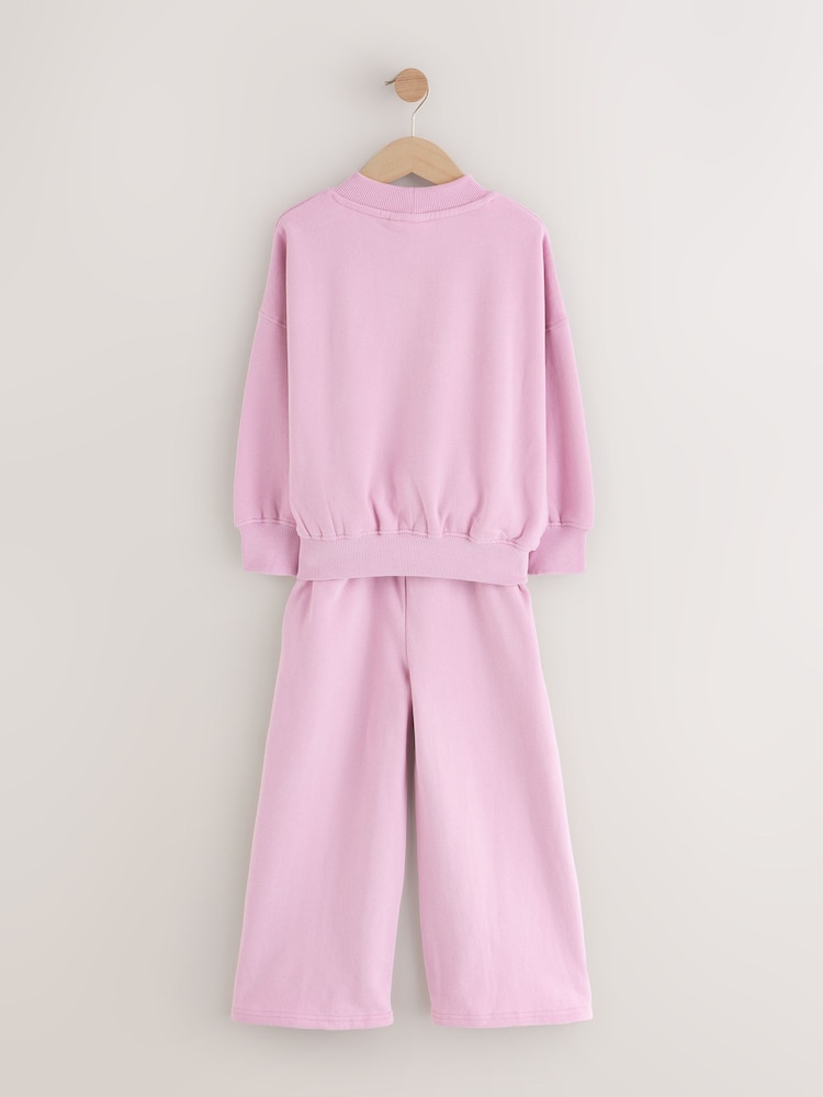 Slogan rose - Ensemble Sweat-shirt et jogging ample (3-16ans) - Image 6 of 11