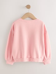 Pink Sequin Heart Sweatshirt (3-16yrs) - Image 6 of 8