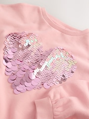 Pink Sequin Heart Sweatshirt (3-16yrs) - Image 8 of 8
