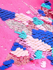 Bright Pink Sequin Star Sweatshirt (3-16yrs) - Image 8 of 8