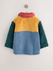Blue/Yellow Bright Colorblock - سترة من الصوف والفرو الصناعي (3 شهور - 7 سنوات) - صورة 10 من 13