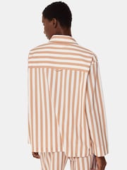 Whistles White Stripe 100% Cotton Pyjamas Shirt - Image 2 of 5