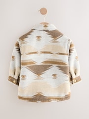 Grey/Brown Borg Lined Pattern Shacket (3mths-7yrs) - Image 6 of 9