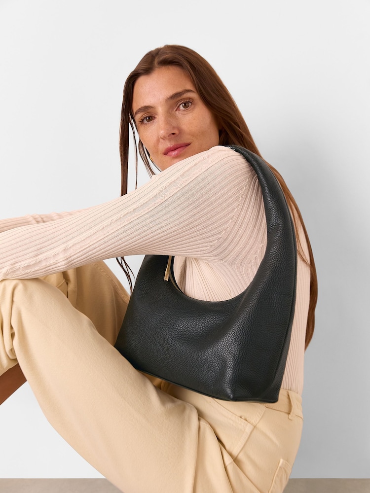 Whistles Black Ulla Zip Shoulder Bag - Image 5 of 5 Whistles Black Ulla Zip Shoulder Bag - Image 5 of 5