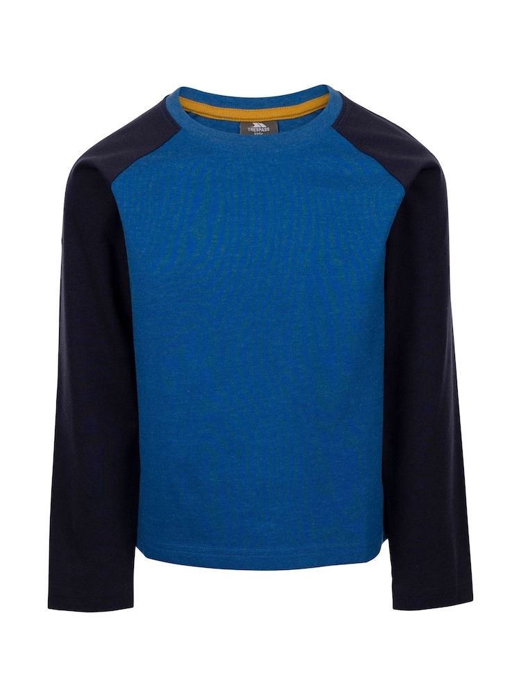 Trespass Male Blue Colley Long Sleeve T-Shirt - Image 1 of 2