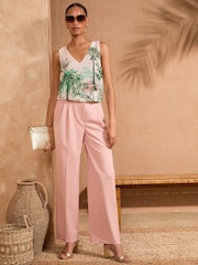Love & Roses White/Ecru Tropical VNeck Vest - Image 3 of 4