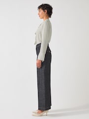 LK Bennett Cream Cody Polkadot Print Ruffle Blouse - Image 3 of 8