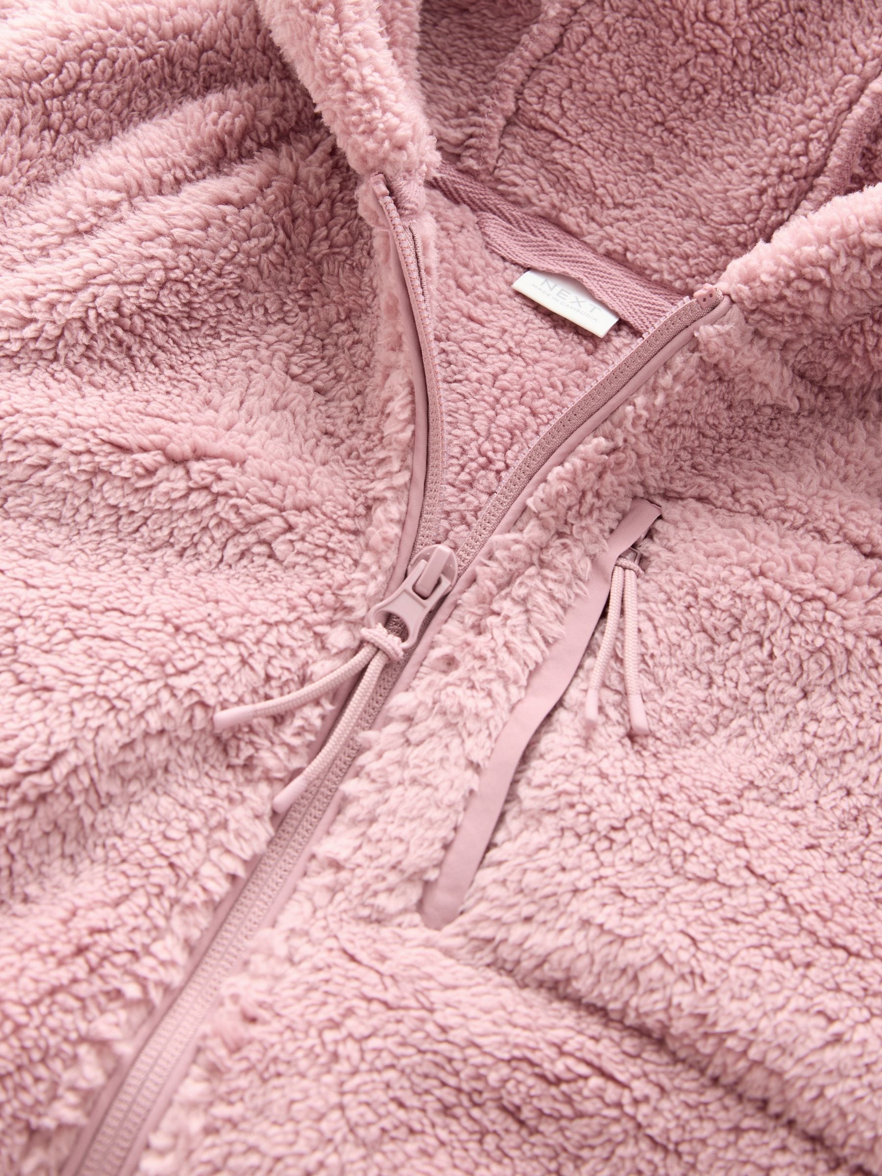 Buy Pink - Hooded Zip Fleece Jacket (3-16yrs) from Next Turkey