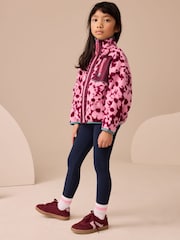 Pink Floral Print Zip-Up Fleece Jacket (3-16yrs) - Image 2 of 4