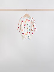 Navy Long Sleeve Baby Bodysuits 5 Pack - Image 3 of 13