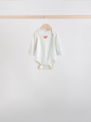 Navy Long Sleeve Baby Bodysuits 5 Pack - Image 6 of 13