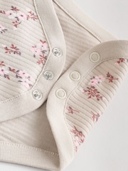 Caramel Brown Ditsy Floral Baby Long Sleeve Bodysuits 5 Pack - Image 13 of 13