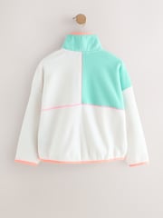 Cream/Pink Colourblock Print Zip-Up Fleece Jacket (3-16yrs) - Image 9 of 11