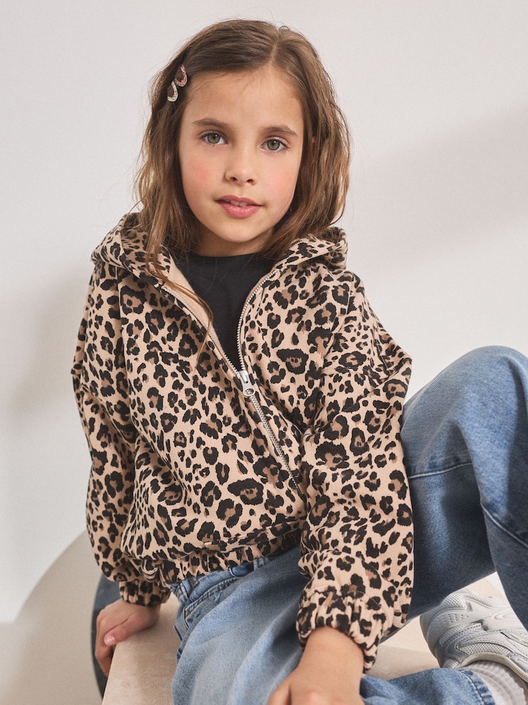 Neutral Animal Zip Through Hoodie (3-16yrs) - Image 1 of 6