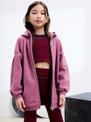 Berry Pink Zip Through Hoodie (3-16yrs) - Image 1 of 7