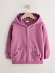 Berry Pink Zip Through Hoodie (3-16yrs) - Image 4 of 7