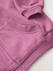 Berry Pink Zip Through Hoodie (3-16yrs) - Image 7 of 7