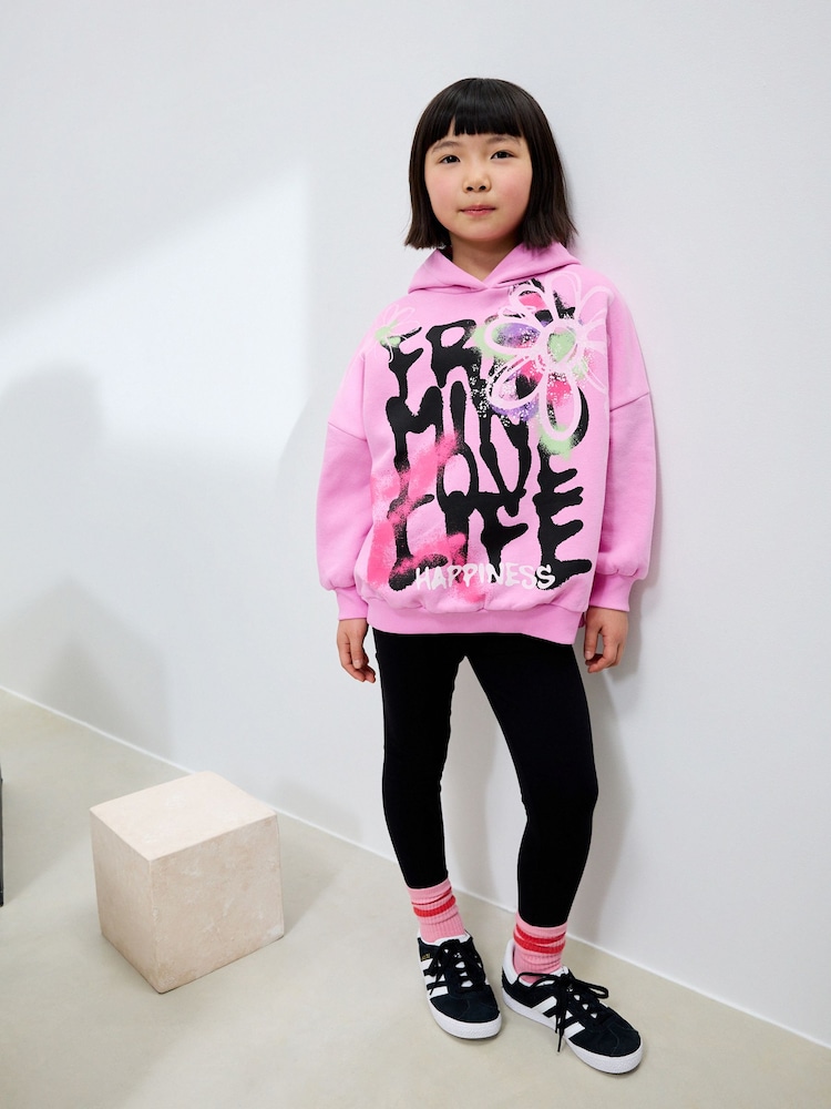 Pink Graffiti Hoodie (3-16yrs) - Image 2 of 8