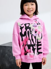 Pink Graffiti Hoodie (3-16yrs) - Image 4 of 8