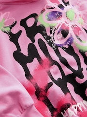 Pink Graffiti Hoodie (3-16yrs) - Image 8 of 8