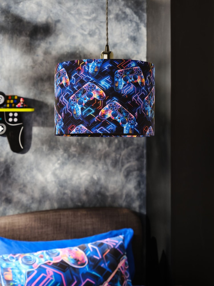 Blue Gamer Easy Fit Lamp Shade - Image 2 of 5