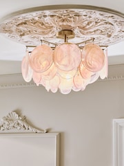 Pink Claremont Flush Ceiling Light - Image 1 of 4
