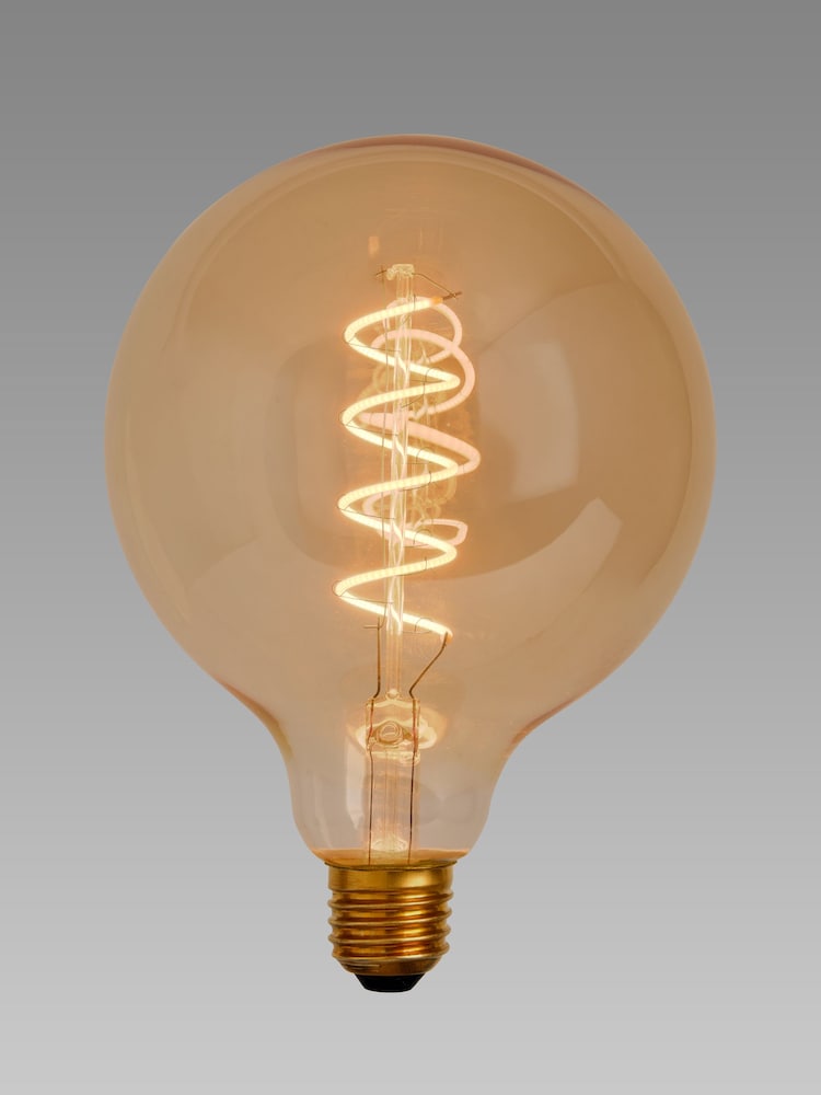 4W LED BC Retro Spiral Globe 125mm Light Bulb - Image 1 of 2