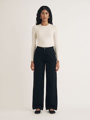 Nobodys Child Black Wide Leg Jean - Regular - Image 2 of 4