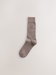 Neutral Marl 5 Pack Embroidered Lasting Fresh Socks - Image 3 of 8