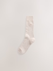 Neutral Marl 5 Pack Embroidered Lasting Fresh Socks - Image 5 of 8