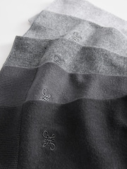 Grey 5 Pack Embroidered Lasting Fresh Socks - Image 9 of 9