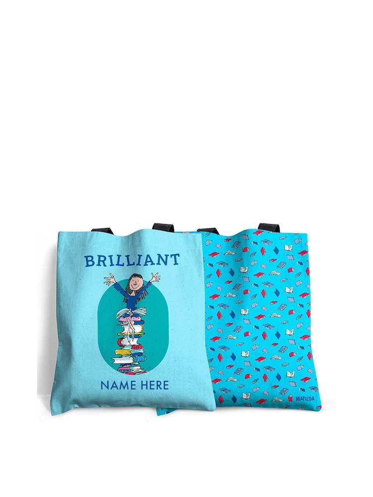 Matilda 100% Cotton Roald Dahl Personalised Edge-to-Edge Tote Bag by Star Editions - Image 4 of 4