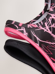 Multi Pink/Black Graffiti Heart Sports Crop Top (5-16yrs) - Image 5 of 5