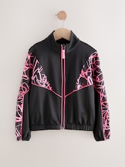 Multi Pink Heart Sports Zip Through Jacket (3-16yrs) - Image 1 of 4
