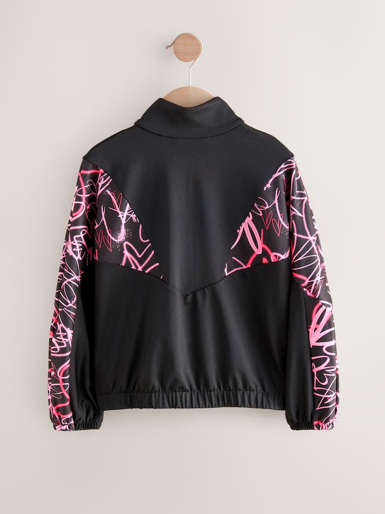 Multi Pink Heart Sports Zip Through Jacket (3-16yrs) - Image 2 of 4