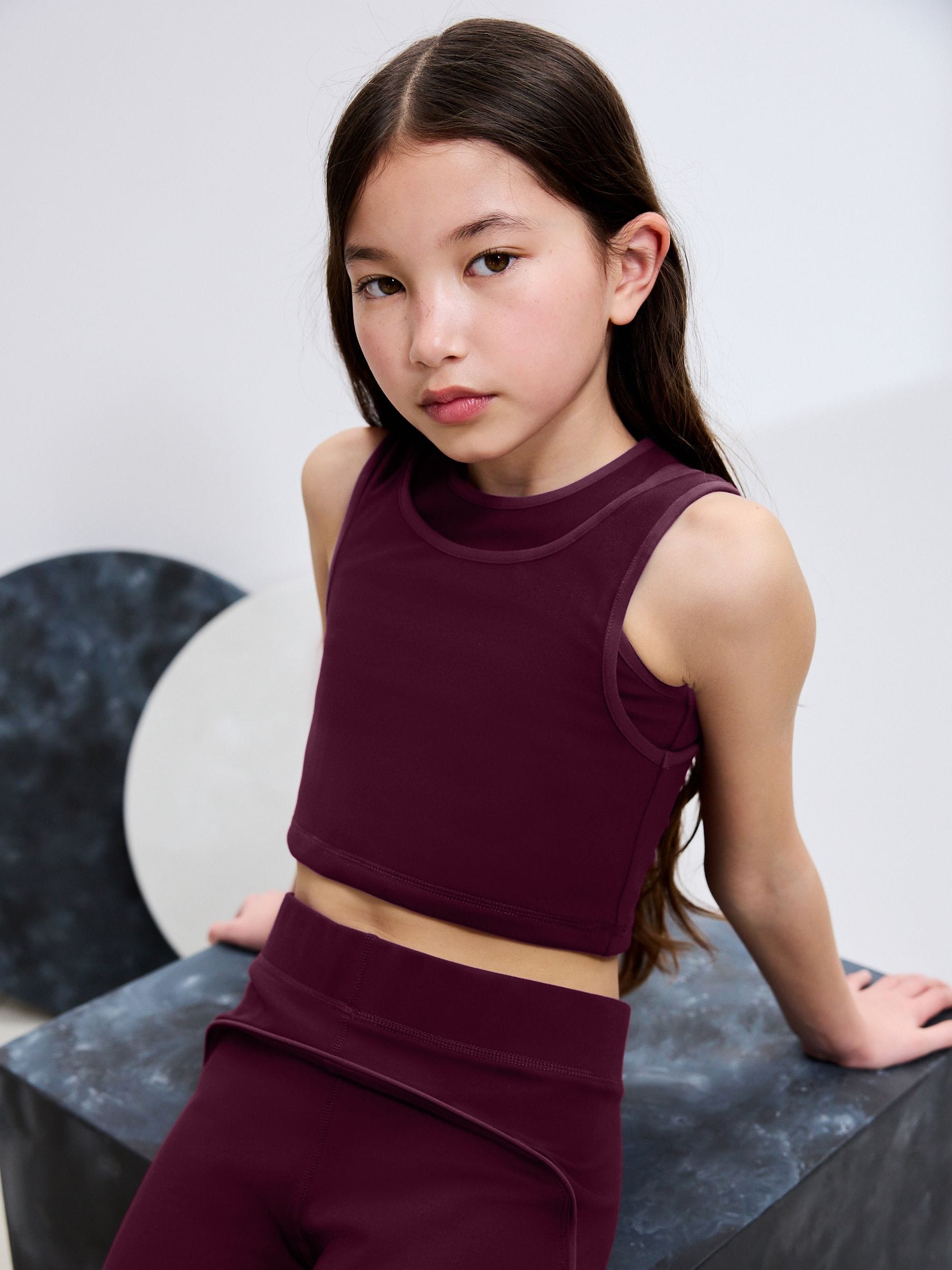 Buy Burgundy Red Sports Crop Top (5-16yrs) from Next USA