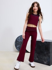Burgundy Red Sports Crop Top (5-16yrs) - Image 2 of 4