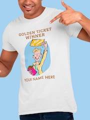 Star Editions 100% Cotton Charlie And The Golden Ticket Roald Dahl Personalised T-Shirt - Image 2 of 4