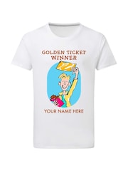 Star Editions 100% Cotton Charlie And The Golden Ticket Roald Dahl Personalised T-Shirt - Image 4 of 4