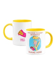 Charlie and the Golden Ticket, Roald Dahl Personalised Coloured Mug by Star Editions - Image 4 of 4