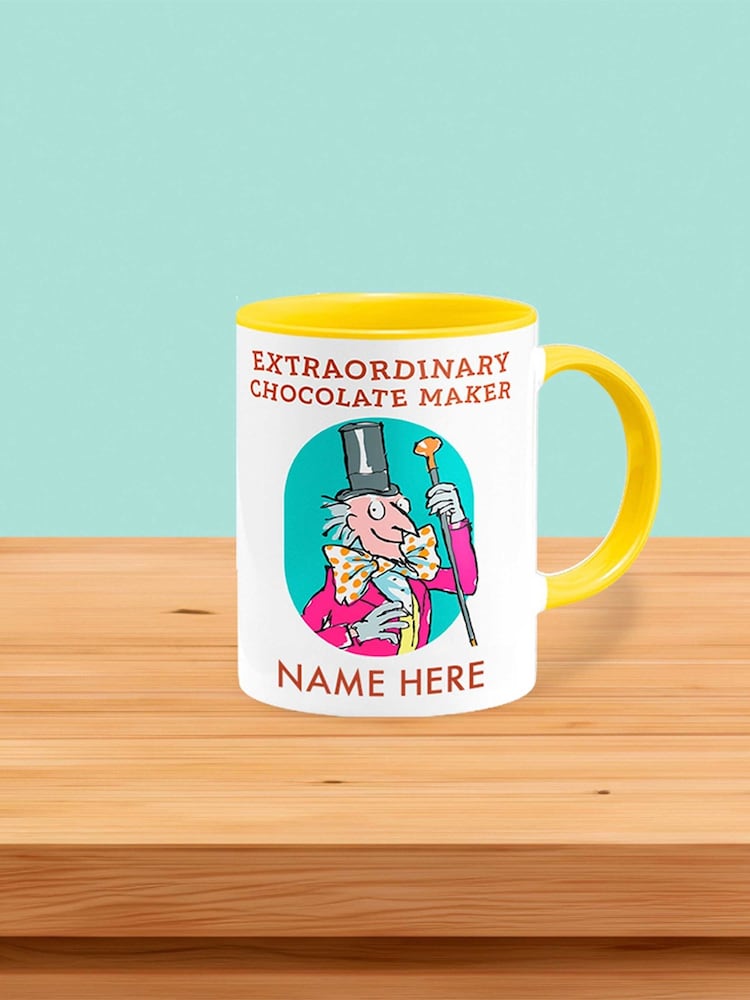 Willy Wonka, Roald Dahl Personalised Coloured Mug by Star Editions - Image 1 of 4