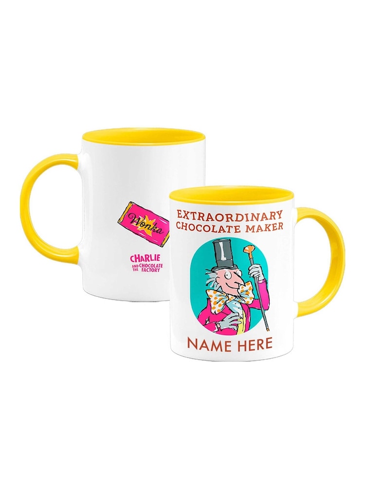 Willy Wonka, Roald Dahl Personalised Coloured Mug by Star Editions - Image 4 of 4