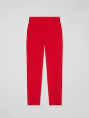 LK Bennett Red Mya Red Twill Single Breasted Trousers - Image 4 of 4