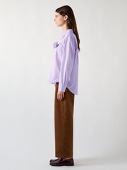 LK Bennett Purple Pip Cotton Stripe Mix Shirt - Image 2 of 3