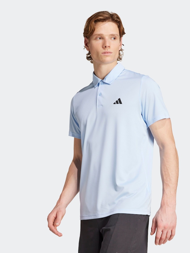 adidas Blue Sky Train Essentials Training Polo Shirt - Image 1 of 6 adidas Blue Sky Train Essentials Training Polo Shirt - Image 1 of 6